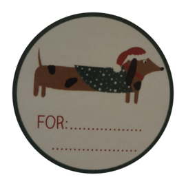 Sticker - Kerst - etiket - tekkel