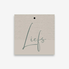 Liefs - Cadeaulabel - Minikaart - Bloemen