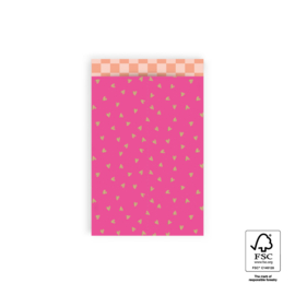 Cadeauzakje M | SMALL HEARTS | PINK FOIL