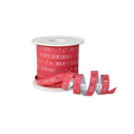 Happy Birthday - Roze - Zilver - Glans - Verjaardag - 5 meter