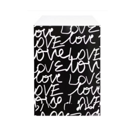 LOVE - Tekst - Zwart - Wit - Middel