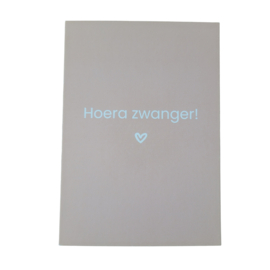 Wenskaart - Hoera zwanger! - zonder envelop