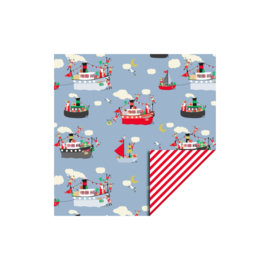 Stoomboot - Blauw - Sinterklaas - 30 cm