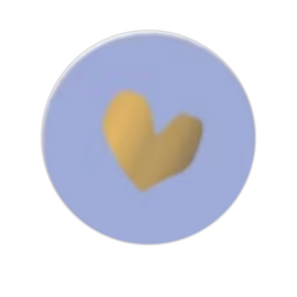 Sticker - Hearts - Paars - Goud