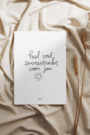 heel veel zonnestralen voor jou