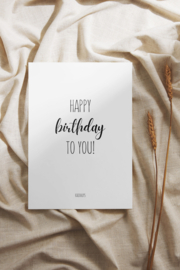 HAPPY BIRTHDAY TO YOU! 