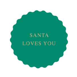 Santa loves you - Groen - Goud - Kerst