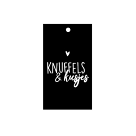Label - zwart/wit - knuffels & kusjes
