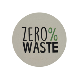 Sticker - ZERO % WASTE - Wit