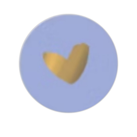 Sticker - Hearts - Paars - Goud