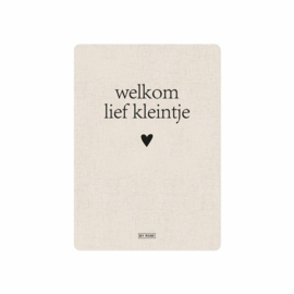 welkom lief kleintje