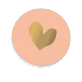 Sticker - Hearts - Zalmroze - Goud