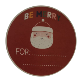 Sticker - Kerst - etiket - Kerstman