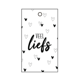 Label - zwart/wit - Veel liefs!