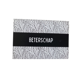 Minikaart - beterschap - zwart/wit