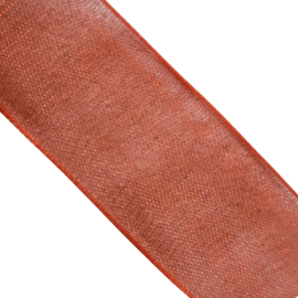 Organza - Glans - Rood - 1 meter