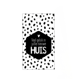 Label - zwart/wit - Veel geluk in jullie nieuwe huis
