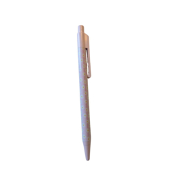 Pen - roze - bloemetjes - blauw schrijvend