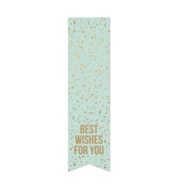 Sticker - Best wishes for you - Mintgroen - Confetti