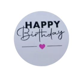 Sticker - Happy Birthday - lichtroze