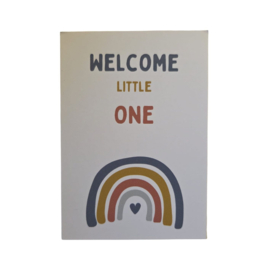 Minikaart - Welcome little one - Regenboog - Wit - Kleur