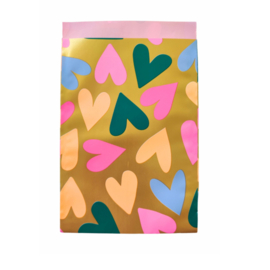 Hartjes - Gekleurd - Goud - Groot