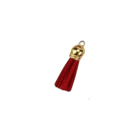 Kwastje - Leer - Rood - Goud