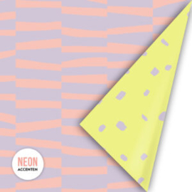 Cadeaupapier | BOLD LINES| LILA-NEON