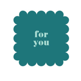 Sticker - For you - Groen - Wolk