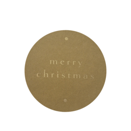 Sticker - merry christmas - Groen - Goud - Kerst