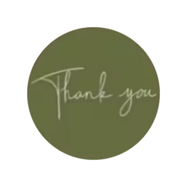 Sticker - Thank you - Groen
