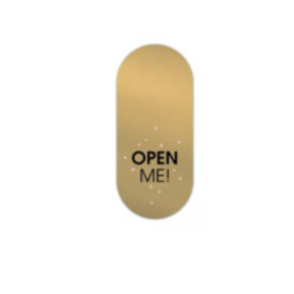 Sticker - Open me! - Goud - Sneeuw - Kerst