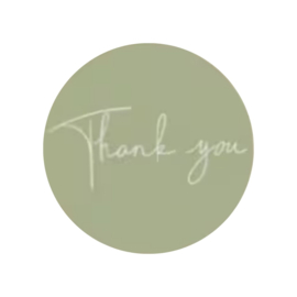 Sticker - Thank you - Groen