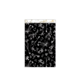 Flowers - Bloemen - Zwart - Wit - Goud - Middel