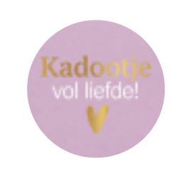Sticker - Kadootje vol liefde! - Paars