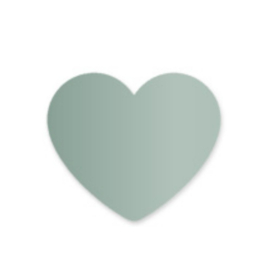 Sticker - Hart - Bleekgroen - Mat