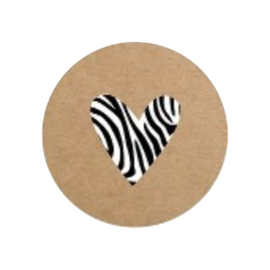 Sticker - Hartje - Craft - Zebra-print