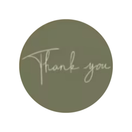 Sticker - Thank you - Groen
