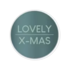 Sticker - Lovely X-mas - Zilver - Mintgroene tekst - Kerst