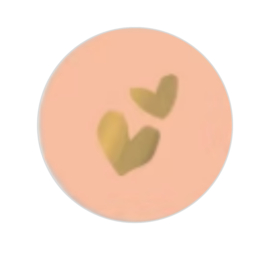 Sticker - Hearts - Zalmroze - Goud