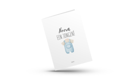 Wenskaart -  Hoera, een jongen