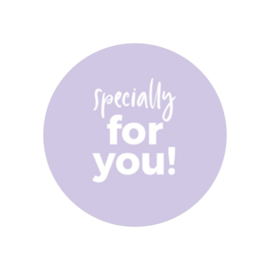Sticker - Specially for you! - Lila - Wit