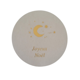 Sticker - Joyeux Noël - Cremé - Goud - Kerst
