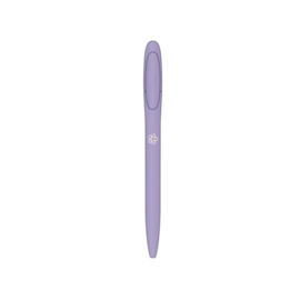 Pen - lila - wit bloemetje - blauw schrijvend