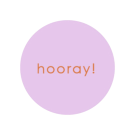 Sticker - hooray! - Roze