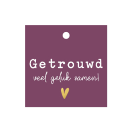 Minikaart - Getrouwd veel geluk samen!