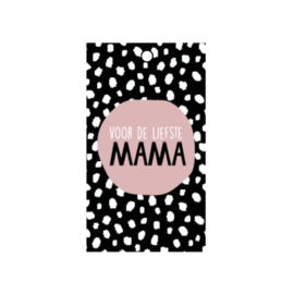 Label - zwart/wit - Voor de liefste mama