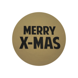 Sticker - Merry Xmas - Goud - Zwart - Kerst