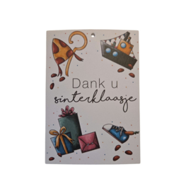 Label - Minikaart - Dank u sinterklaasje