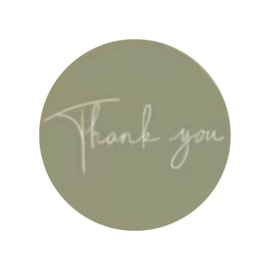 Sticker - Thank you - Groen